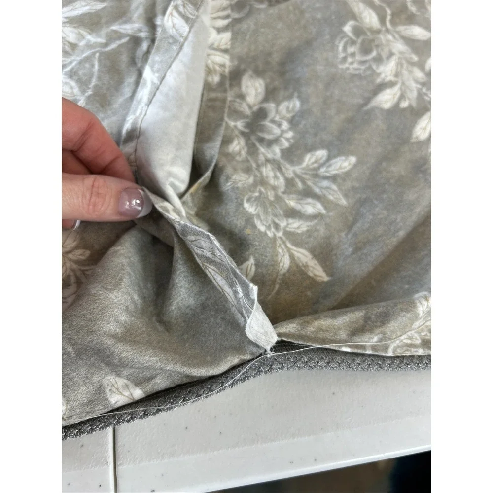 Ralph Lauren ODEON FLORAL Silver Bronze Grey Comforter Queen + 2 Shams